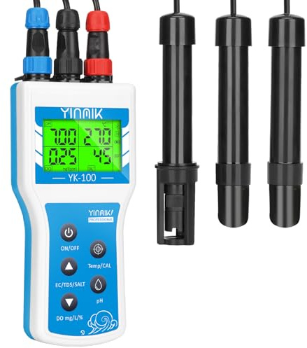 YINMIK 6 in 1 pH DO SALT EC TDS Tester Dissolved Oxygen Meter