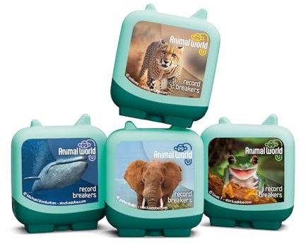 tonies Animal World: Record Breakers Audio Clever Pocket Tonie Set, for use with toniebox