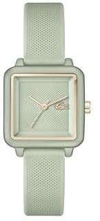 Lacoste Uhr mit DREI-Zeiger-Quarzwerk für Damen Kollektion LACOSTE.12.12 Flow mit Salbeigrünes Silikonarmband - 2001387