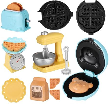 1 Juego De Máquina De Pan Casas De Muñecas De Juguete Mini Muebles Casa De Muñecas Cocina Tostadora Mini Lebensmittelmodell Accesorios De Cocina Decoraciones para Casa De ibasenice