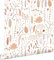 papier peint fleurs des champs terracotta, violet, beige et blanc 50 x 900 cm - ESTAhome