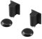 HPGJLEE Magnetic Door Stopper, Adhesive Magnetic Door Catch - Wall Mounted Door Stops - Outside Magnetic Door Holder (Black, 2-Pack)