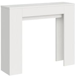 Console Extensible 90x25/181 cm Slick Frêne Blanc