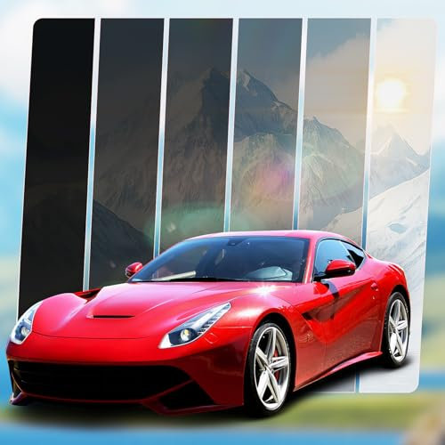 Ceramic Car Window Tint with 20% Percent VLT 20 in x 25'Ft Privacy Window Tint for Car Blocks UV IR Rays, Heat & Glare - Scratch Resistance-Black