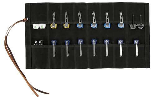Pocket knife storage, Knife Display Bag, with 16 Slots Pocket Knives Folding Knife Holder Organizer, pocket knife roll Collection Protector Bag, Tactical Outdoor for EDC Mini Knife Bags (Black)