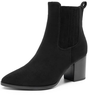 DREAM PAIRS Women's Boots Chunky Heel Ankle Booties Shoes