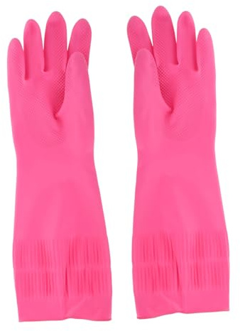 Healifty Wasserabweisende Gummihandschuhe zum Geschirrspülen Reinigen und Bleichen Wasserdichte Haushaltshandschuhe für Küche und Bad mit Rutschfestem Griff und Bequemer Passform