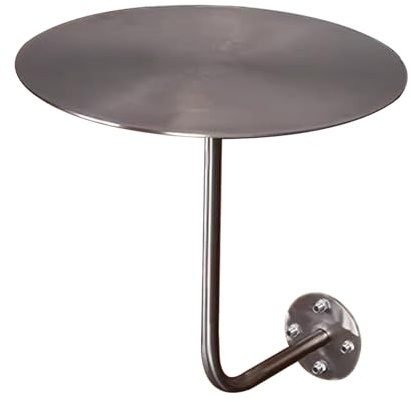Failjierue Runder Esstisch for den Außenbereich – Bistro-Set aus Edelstahl for Terrasse, Balkon oder Veranda, wetterfeste Cocktail- und Kaffee-Gedecke in Kneipenhöhe(40x45cm)