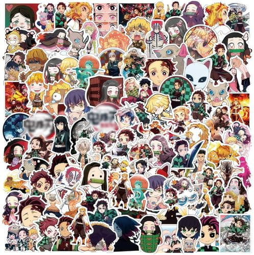AYNKH 100PCS Anime Sticker,Vinyl Sticker Set,Wasserdichte Anime Aufkleber für Laptops, Notizbücher,Koffer，Wasserflaschen,Strapazierfähige lebendige Designs