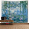 Großer Wandteppich Monet Wandteppich Wasserlilien Ölgemälde Blumen Tapisserie Wandbehang Kunst Heimdekor für Wohnzimmer Schlafzimmer Badezimmer Küche Wohnheim 228 x 152 cm