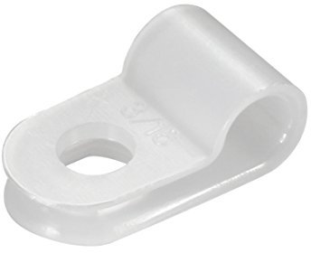 sourcing map Lot de 20 serre-câbles en nylon de type R pour la gestion des fils, 5 mm, blanc CC-0,5