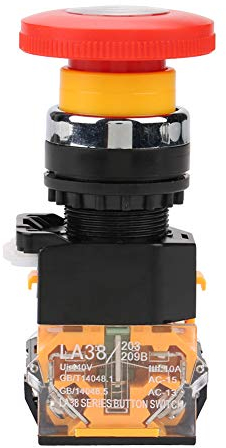 Notschalter Selbsthemmend Not-Halt Druckschalter LA38-11ZS 220/380 V 10A Pilzkopf Momentary Switch