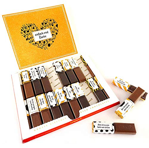 SURPRISA Aufkleberset für Merci-Schokolade: Das persönliche Dankeschön und kreative Geschenk für mehrere liebe Menschen