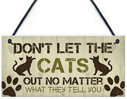 Red Ocean Funny Cat Signs And Plaques Cat Signs For Home Funny Cat Gift Pet Sign Home Decor Gift