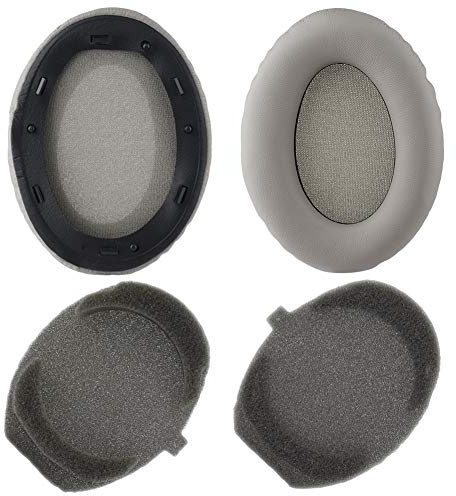 WH1000XM3 Ohrpolster Ersatz-Ohrkissen Kit Muffs Teile Kompatibel mit Sony WH-1000XM3 Bluetooth Noise Cancelling Kopfhörer. (Silber)