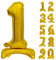 GoDan Beauty&Charm Riesige Luftballons Zahlen 0-9 zum Aufstellen auf dem Tisch 74 cm Folienballon Geburtstagsluftballons Zimmer und Raumdekoration beim Geburtstag Jubiläum (Zahl 1 Gold)