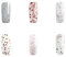 Bluesky Gel Nail Polish Set, Glitter Top Coats, 6 x 10ml, Glitter, Shimmer, Red, Silver, Pink, Confetti, (Requires Curing Under LED/UV Lamp)