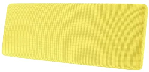 Sofa Sitzkissenbezug, Sofa Sitzkissenbezug Stretch, Elastischer Kissenbezüge, Husse Überzug Bezug Für Sofa Sitzkissen, rutschfest Stoff Tartan (Gelb,Chaiselongue)