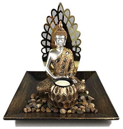 Decohouse - Centro Buda Decorativo - Centro Jardin Velas Zen - Regalo Original Barato