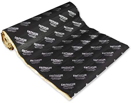 EMPHASER ESP-DM1 - Tapis Isolant Autocollant en Aluminium butyle pour Anti-Bruit, Isolation phonique et Isolation Acoustique pour Voiture/Camping-Car 4,5 mm, 2000 x 460 mm, 1 pièce