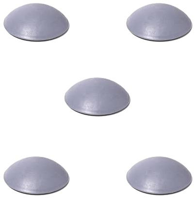 5 x sossai® Türstopper Wand selbstklebend | Türpuffer | TP Spot Grey | Ø 40 mm | Farbe: Grau | Wandschutz Türklinke | Wandpuffer