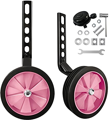 Stützräder für Kinder Fahrrad – Stärkere Version mit Hinterachse-Verstellung, Strapazierfähiges Stabilisator-Kit für 12-20 Zoll Kinder Bikes, Sicheres Training Wheels System