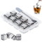 Whisky Steine Edelstahl Set, Whisky Eiswürfel Wiederverwendbar, mit Silikonclip, 8 Stück