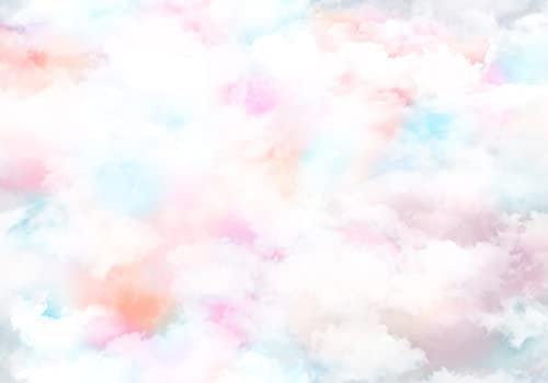 Wesmilewallpaper Papier Peint Panoramique 3D Papiers Peints Intissé Paysage Naturel De Nuages De Ciel Rose Tapisserie Murales Papier Peint Poster 150x105cm