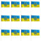 BIOSA Ukraine Flagge, 12 Stück Ukraine Handflagge, klein Ukrainische Nationalflaggen Fahne, Ukraine Handschwenkflagge, I Stand with Ukraine