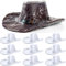 10 Stück Hut Regenschutz Wasserdicht Cowboy Hut Abdeckung Transparent Elastische Hut Kunststoff Abdeckung für Männer Frauen Western Fedora Store, Vor Regen Schnee und Staub, Transparent, MEDIUM