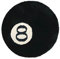 Wokii 8 Ball Billard Teppich, Tuftingweicher mit Anti-Rutsch, Maschinenwaschbar 80x80cm Rund in Schwarz Cool Rugs, Für Streetwear Deko Jugendzimmer