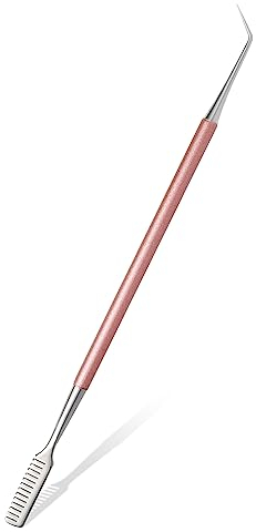 FVION Wimpernkamm, Wimpernlifting Seperator aus Edelstahl für Wimpernverlängerung Werkzeug Wimpern Bürste Mascara Wimperntrenner Lash Lift - Rosa