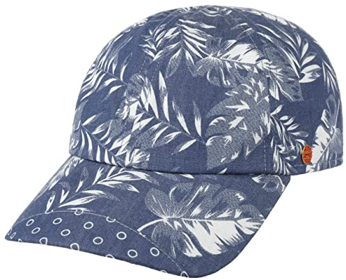 Mayser Flower Baseballcap Blätterdruck Made in EU Damen und Herren Frühling Sommer Denim 59 cm