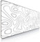 NYFTER - 3XL Gaming Mauspad weiß im Topography design 1200 x 600mm Premium Mousepad Size Groß vernähte Kanten langlebig mit high-end Glide und Anti-Rutsch Speed Gaming Mauspad