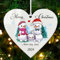Personalised Christmas Tree Decorations Christmas Baubles Ornaments Custom Xmas Tree Bauble for Family 2025 Christmas Decorations White Acrylic Xmas Decor(Heart, Family of 3)