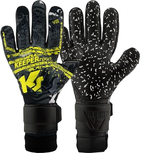 KEEPERsport Profi Torwarthandschuhe - Varan7 Champ NC #RetroV6-4mm Grip - Fussballhandschuhe für Erwachsene - Größe 8-11