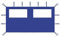 ARKEM Pavillon-Seitenwand mit Fenstern 4x2 m Blau Windschutz und Sichtschutz für Partyzelt,Outdoor Sofortige Seitenteile für den Gartenpavillon