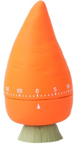 TOPBATHY Lot De 3 Grands Minuteurs De Cuisine Numériques Style Carotte Orange Alarme De Rappel Pas Besoin De Piles pour La Cuisson
