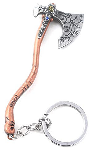 junweideyi GOW Keychain Kratos Leviathan Axe Keychain Blades of Chaos Keychain Gifts for Men Teens Game Fan (Style 7)