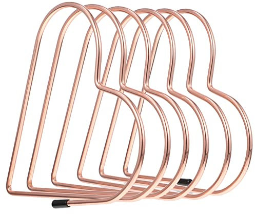 SEWACC Serrage-Livres De Bureau Extensible en Métal Rose Doré, Support De Livre Stable Antidérapant, Étagère à Livres Créative pour Étudiants Et Organisation De Table