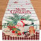 Tischläufer Weihnachten 35x240cm,Weihnachten Tischläufer Küche Tischdekorationen,Weihnachtsfeier Dekorationen-Rotkariert & Weihnachtsmann