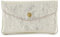 Double Tree - Portefeuille Femme Petit Format Cuir Véritable Brillant - Porte-Monnaie Irisé à Rabat Enveloppe Mi-Long - Léger Élégant et Pratique - Doré