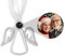 Personalisierte Engel Foto Projektion Ornament für Weihnachtsbaum Verzierung mit Bild im Inneren Hängende Engel Projektion Anhänger Home Decor für Familie Paar Xmas Weihnachten Party