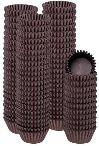 Gcardist 500 Stück Mini-Muffinförmchen Kaffee Muffin-Einsätze Lebensmittelqualität Backförmchen Papier Kein Geruch (Kleine Größe)