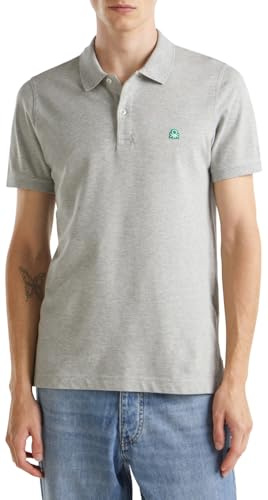 United Colors of Benetton Herren Maglia Polo M/M 3wg9u301z Polohemd, grau, XXL