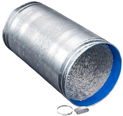 Manguera de Evacuación de Aire Acondicionado, Manguera de Ventilación de Aire, Tubo Flexible Extracción de Aluminio de Longitud Ajustable, para Campana de Extractor, Ventilación(5m,150mm)