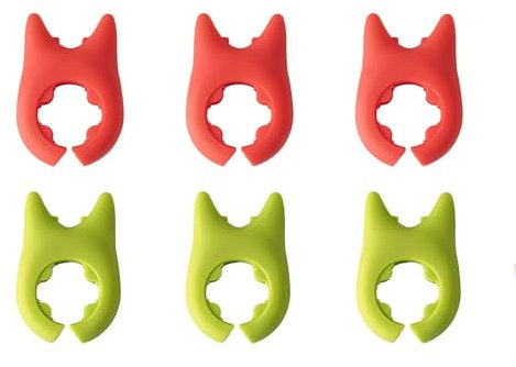 AzureRay 6 Pièces Repose Cuillère Cuisine,Porte Cuillere Cuisine en Silicone, Clip de Pot pour Cuillères et Spatules, Repose Ustensiles à Vapeur