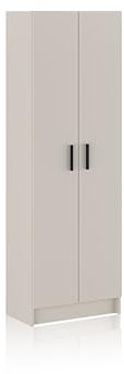 duehome | Armario Multiusos, 2 Puertas, Auxiliar, Modelo Multi Useful, Acabado en Color Blanco Roto, Medidas 60 cm (Ancho) x 180 cm (Alto) x 34,4 cm (Fondo)