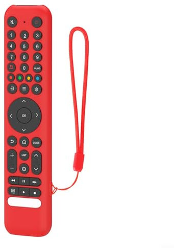 LVYXON Custodia in silicone per telecomando vocale TCL RC716/RC833, custodia protettiva, antigraffio, antiurto, leggera, antiscivolo, facile accesso ai pulsanti, disponibile in diversi colori (rosso)
