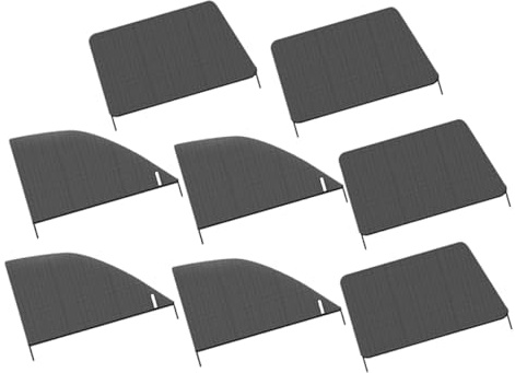 TOPPERFUN 4pares Mosquiteras para Coche Parasoles Laterales De Accesorio Interior para Parasoles De Coche Cubiertas para Ventanas Laterales Protección contra Mosquitos y Sol Viajes